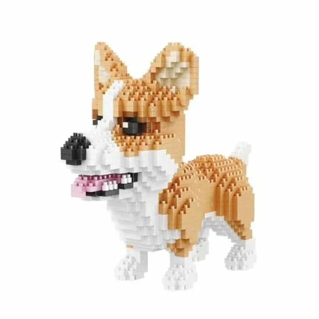 Блоки 3d конструктор. Конструктор собака корги. рекс королевский корги игрушка. динозавр balody конструктор. терьер макс конструктор.