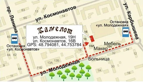 Карта улица молодежная