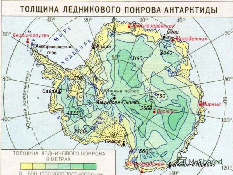 подледный рельеф антарктиды
