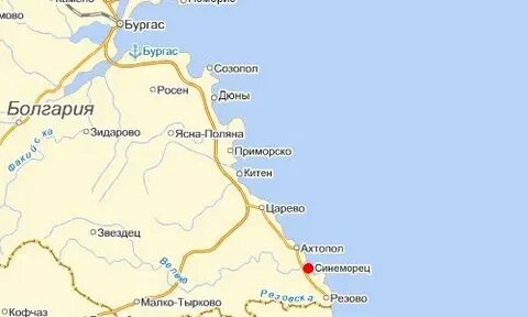 Царево карта