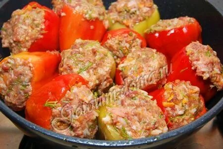 Фаршированные перцы начинка из мяса и риса