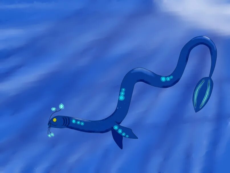 Про синюю змею. Подводная змея. Ребенок морской змеи. Голубая змея из мультика.