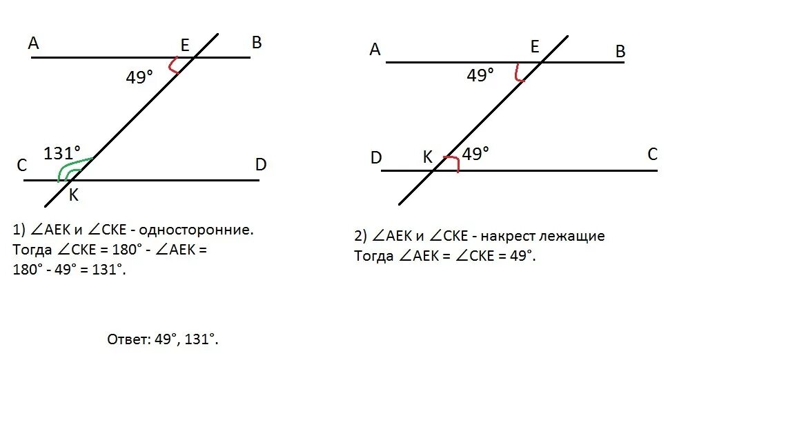 Прямая Ek является секущей. ЕК секущая для прямых CD И MN. Прямая Ek является секущей для прямых CD. Прямая Ek является секущей для прямых ab и CD.