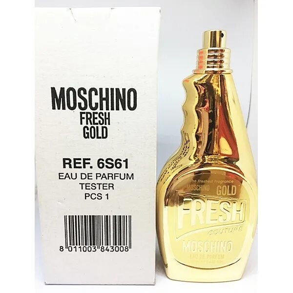 Moschino gold. Moschino Fresh Gold 100 мл. Moschino Fresh Gold 30 мл. Moschino Fresh Gold Couture тестер. Moschino Fresh Gold Lady Tester 100ml EDP.