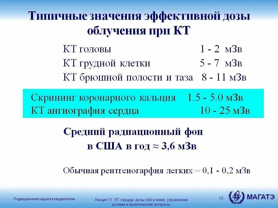 Облучение при кт и рентген