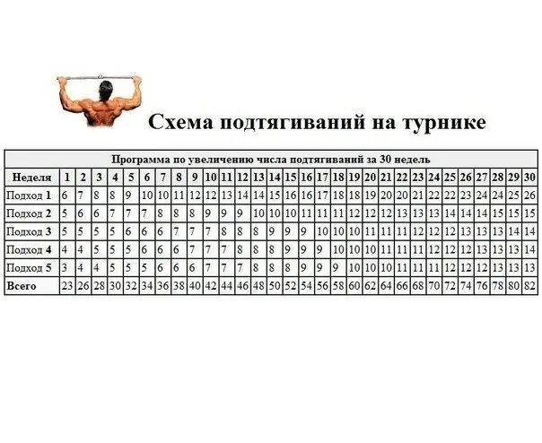 Турнике подтягивания подходы. Схема подтягиваний 50 раз. Таблица увеличения подтягиваний. Схема подтягиваний и отжиманий. Подтягивания схема тренировок.