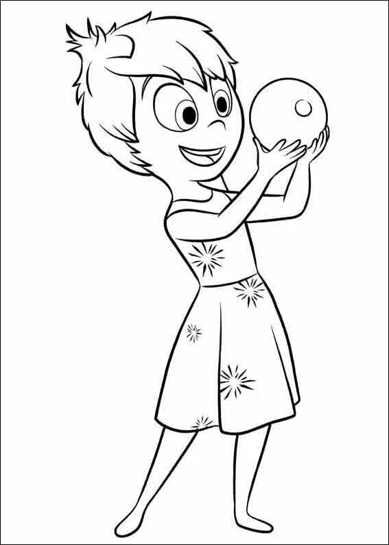 Раскраска головоломка распечатать бесплатно Disney Pixar Inside Out Coloring Page  Disney coloring pages