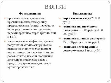 Получение взятки вид состава