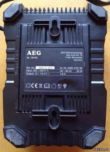 Зарядное устройство AEG AL1214 G схема - Форум