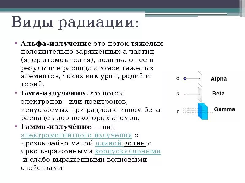 Излучение это вид. Бета-излучение это поток электронов. Типы радиоактивного излучения. Виды радиоактивного излучения Альфа. Альфа излучение это поток.