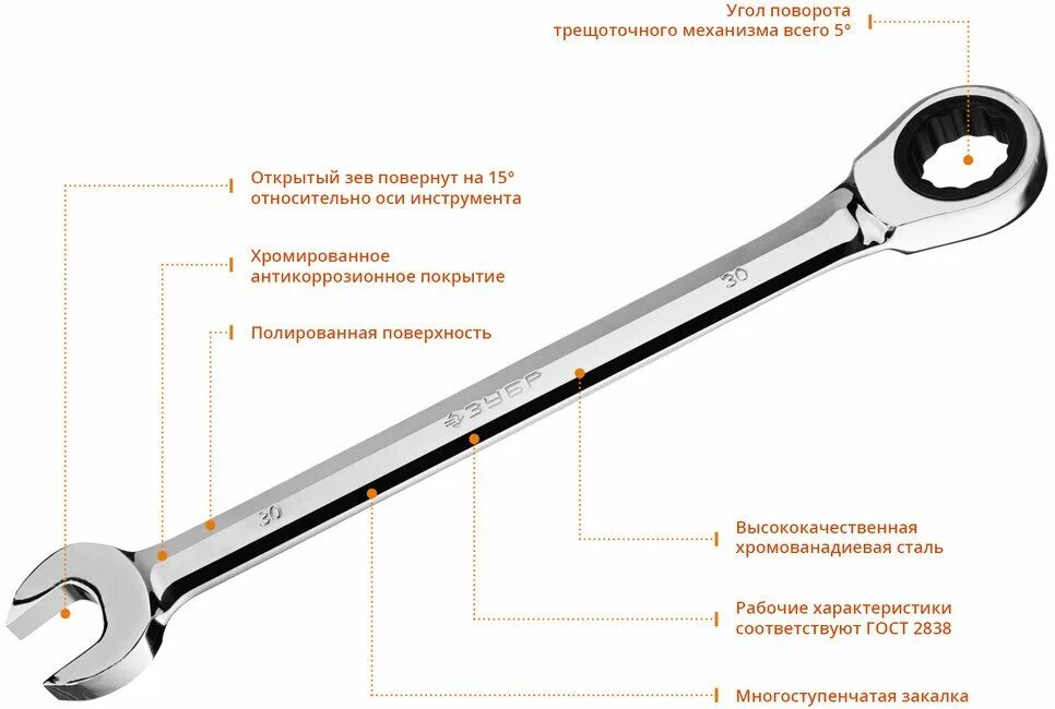 Ключ трещоточный ЗУБР 30мм комбинированный гаечный (27074-30). Ключ трещоточный ЗУБР 27мм комбинированный гаечный (27074-27). Ключ трещоточный ЗУБР 24мм комбинированный гаечный (27074-24). Комбинированный гаечный ключ трещоточный 32 мм ЗУБР 27074-32.