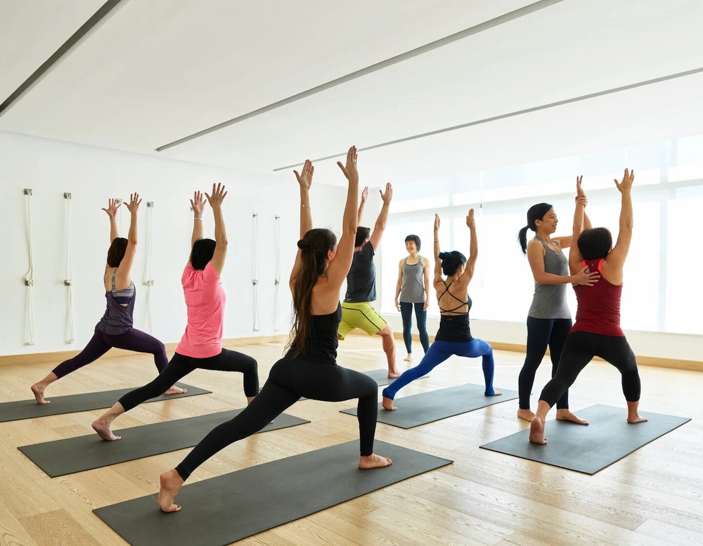 I busy i my yoga class