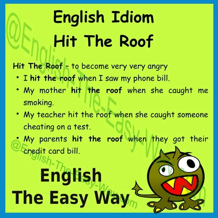 Idioms with roof