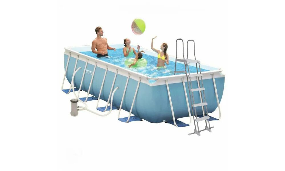 Intex rectangular frame pool. Каркасный бассейн 400х200х122 прямоугольный. 26788 intex. каркасный бассейн 400х200х100см. бассейн интекс каркасный прямоугольный.