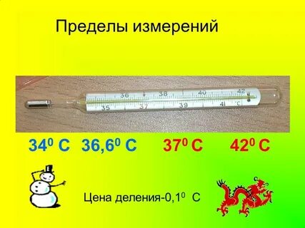 Укажите пределы измерения термометра