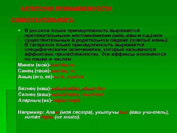 Предложения на татарском языке. Частицы в татарском языке. Татарские предложения. Категория принадлежности в татарском языке.