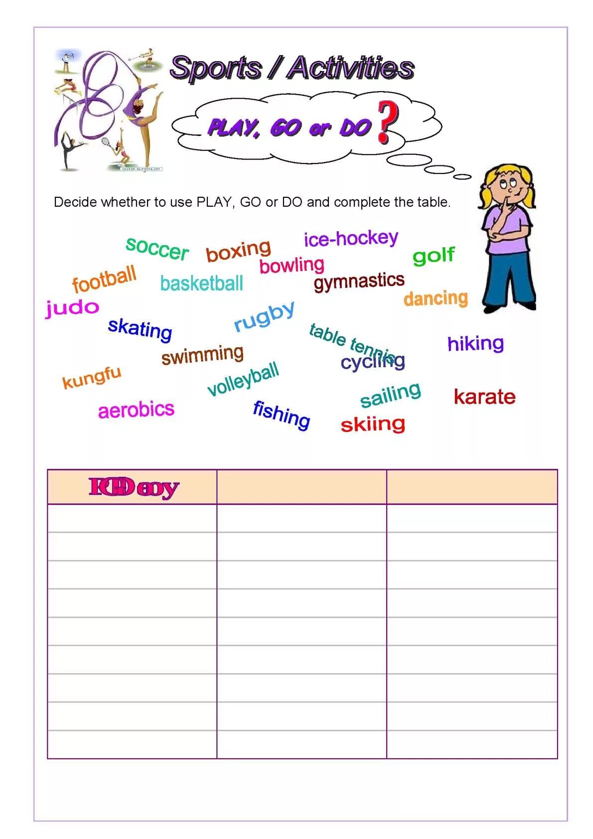 Go play do use. Таблица go do play activities. boxing go do play. complete the sports and activities. таблица sport/activity.