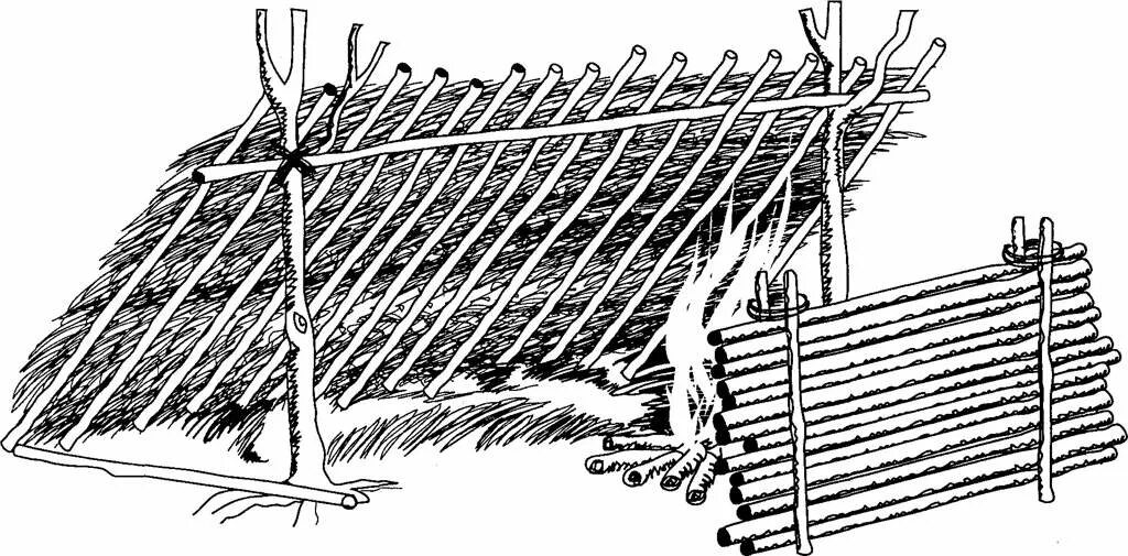 Жердь как рычаг 4. Заслон укрытие. Односкатный навес временное укрытие. Заслон шалаш. Заслон временное укрытие.