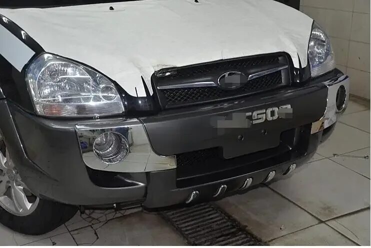 Бампера хендай туксон 2007. Защита бампера hyundai tucson 2008. защита бампера хендай туксон 2008. бампер для hyundai tucson 2008. накладка на передний бампер hyundai tucson 2008.