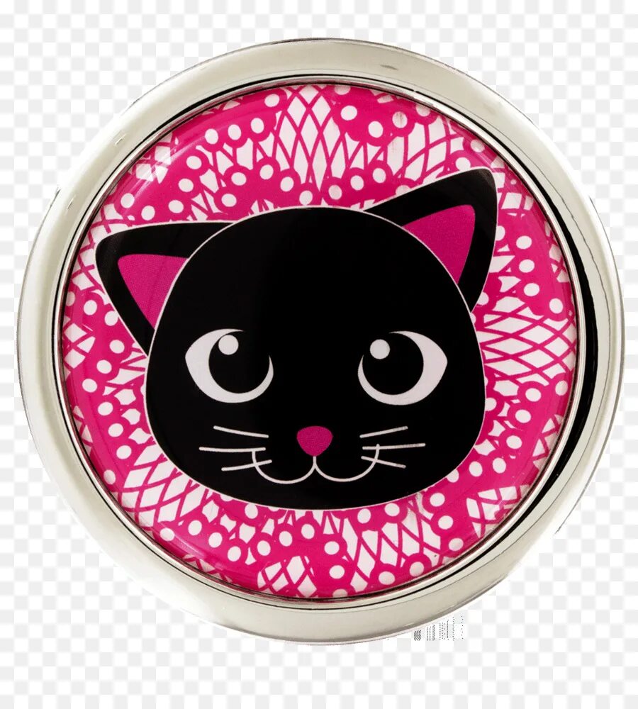 Пинк Кэт. Розовая кошка. Кошачья мордочка розовая. Значок кошка. Розовый. Черно розовую кошку