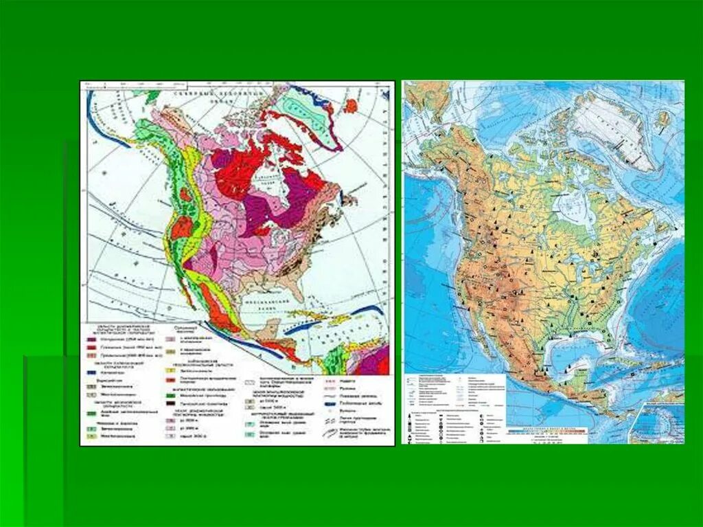 Какие полезные ископаемые в северной америке. Карта Северной Америки месторождения полезных ископаемых. Месторождения полезных ископаемых Северной Америки. Геологическое строение и рельеф Северной Америки на карте. Полезные ископаемые Северной Америки на карте.
