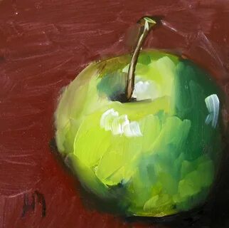 Рисунок яблоко красками