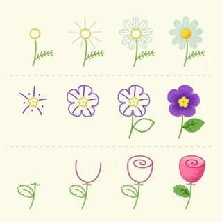 Как нарисовать цветок для детей
