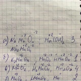 K2mno4 степень окисления