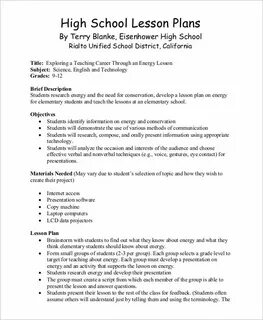 Lesson plan school