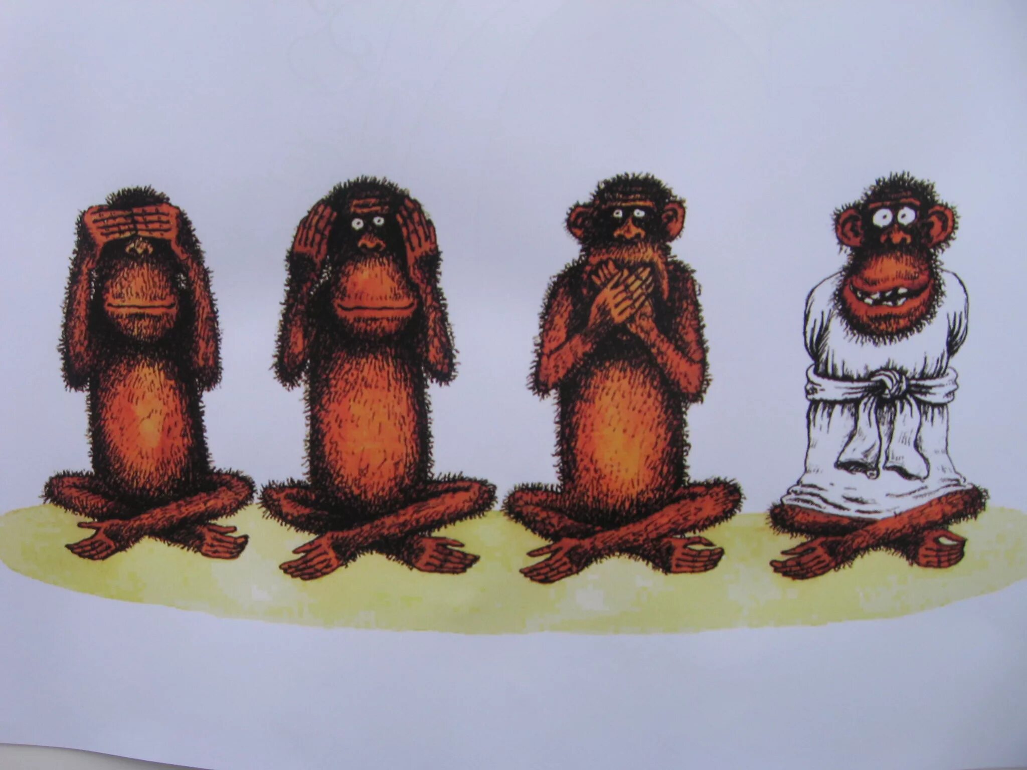 Три обезьяны. Три обезьяны картина. Ничего не вижу ничего не слышу. Обезьяны ничего не вижу.