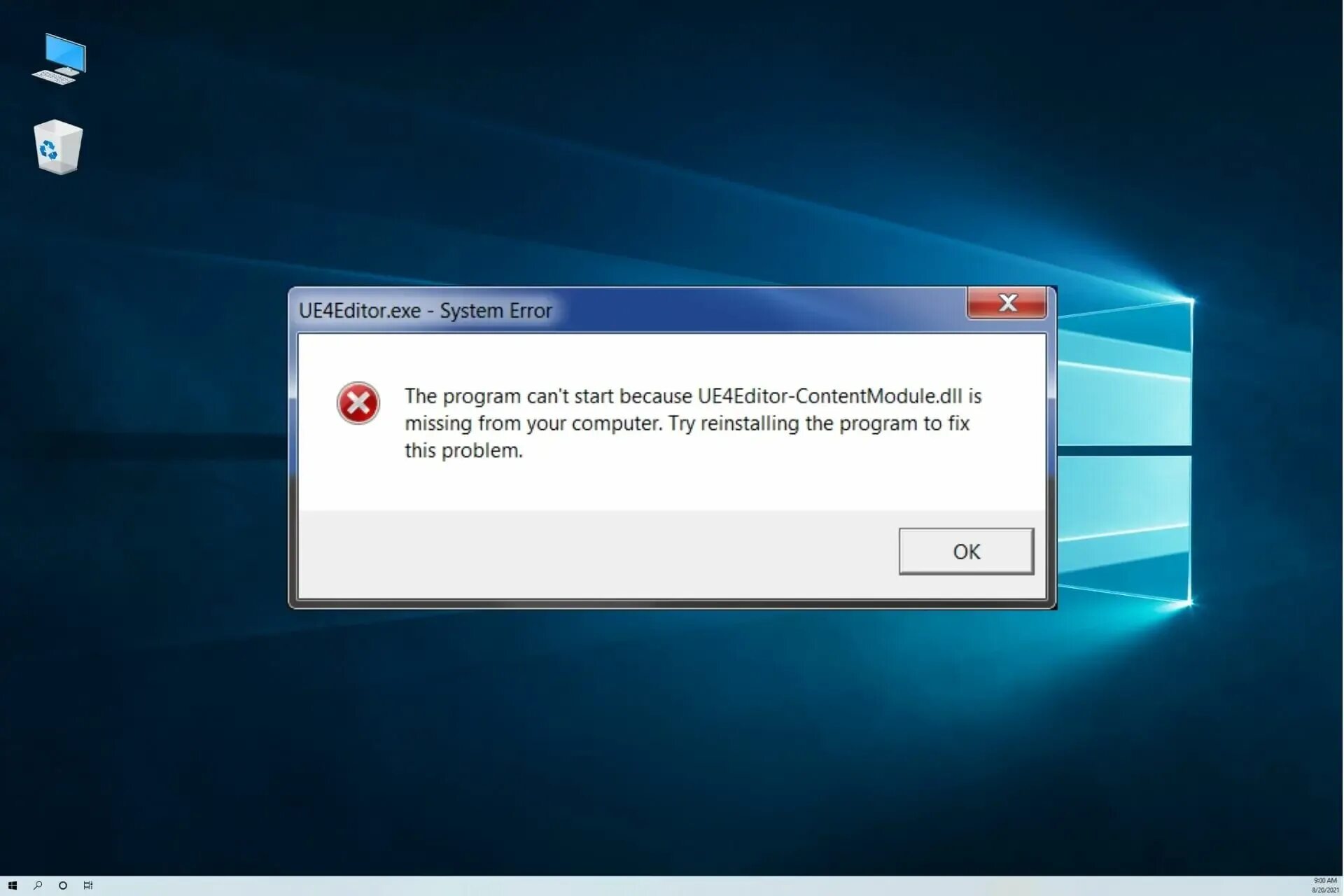Api ms win crt runtime dll. Окно виндовс 10. отсутствующие общие dll. программы для windows 10. окно файла.
