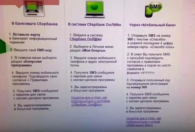 Как подключить бонусы к карте. Узнать бонусы спасибо от сбербанка по смс. как подключить бонусы спасибо от сбербанка. как проверить сбербанк спасибо по смс.