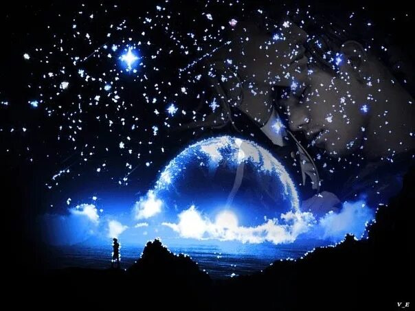 Звезда живая природа. Мерцающее звездное небо. Сказочная ночь. Анимация ночь. Сказочная Луна.