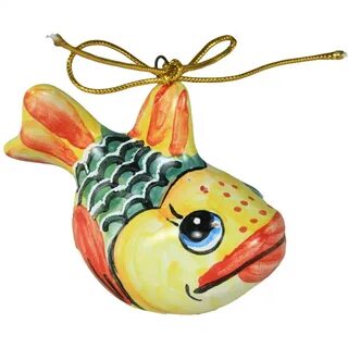 Елочные игрушки золотая рыбка
