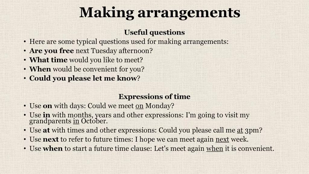 Questions about future. Making an Arrangement презентация. Arrangements в английском языке. Making Arrangements Elementary тема. Правило Future Plans Arrangements.