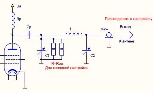 П контур усилителя мощности. П контур усилителя мощности