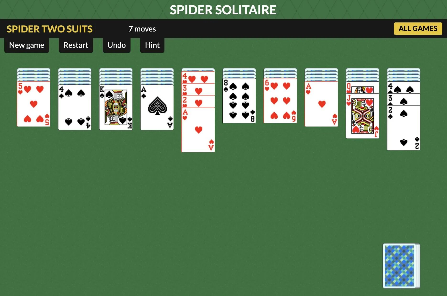 Играть солитер паук 1 масти. Игра Spider Solitaire. Паук 1 масть. Пасьянс паук 1 масть. Пасьянс Солитер паук 2 масти.