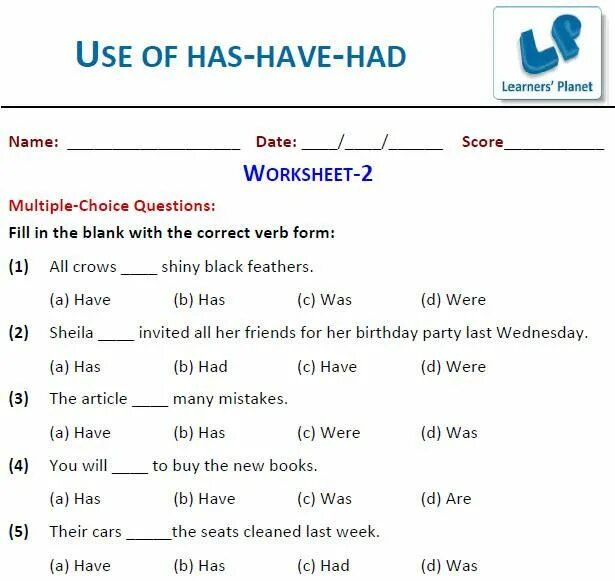 Test 5 form 3
