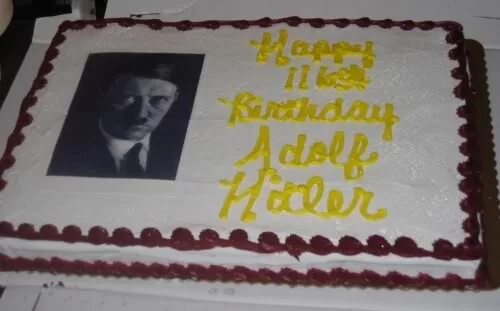 Др гитлера 21. Торт в виде Гитлера. Торт на день рождение Гитлера.