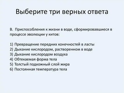 Приспособление жизнь в воде