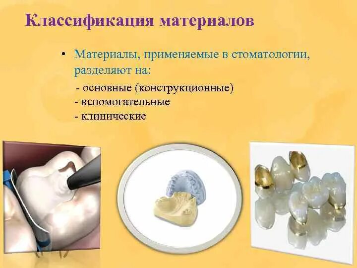 Классификация материалов применяемых в стоматологии. Классификация материалов применяемых в стоматологии