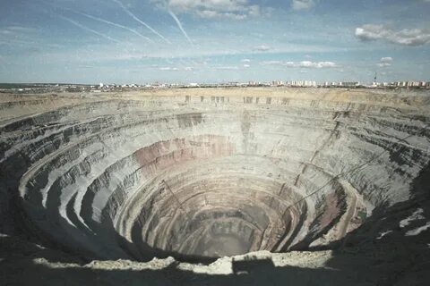 Основные добычи алмазов