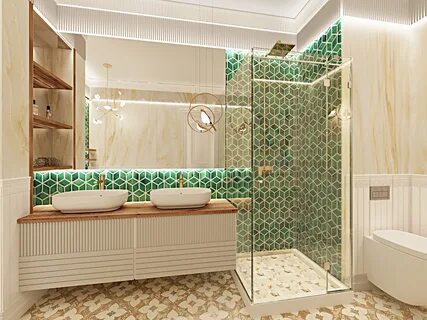 Керамическая плитка изумрудная