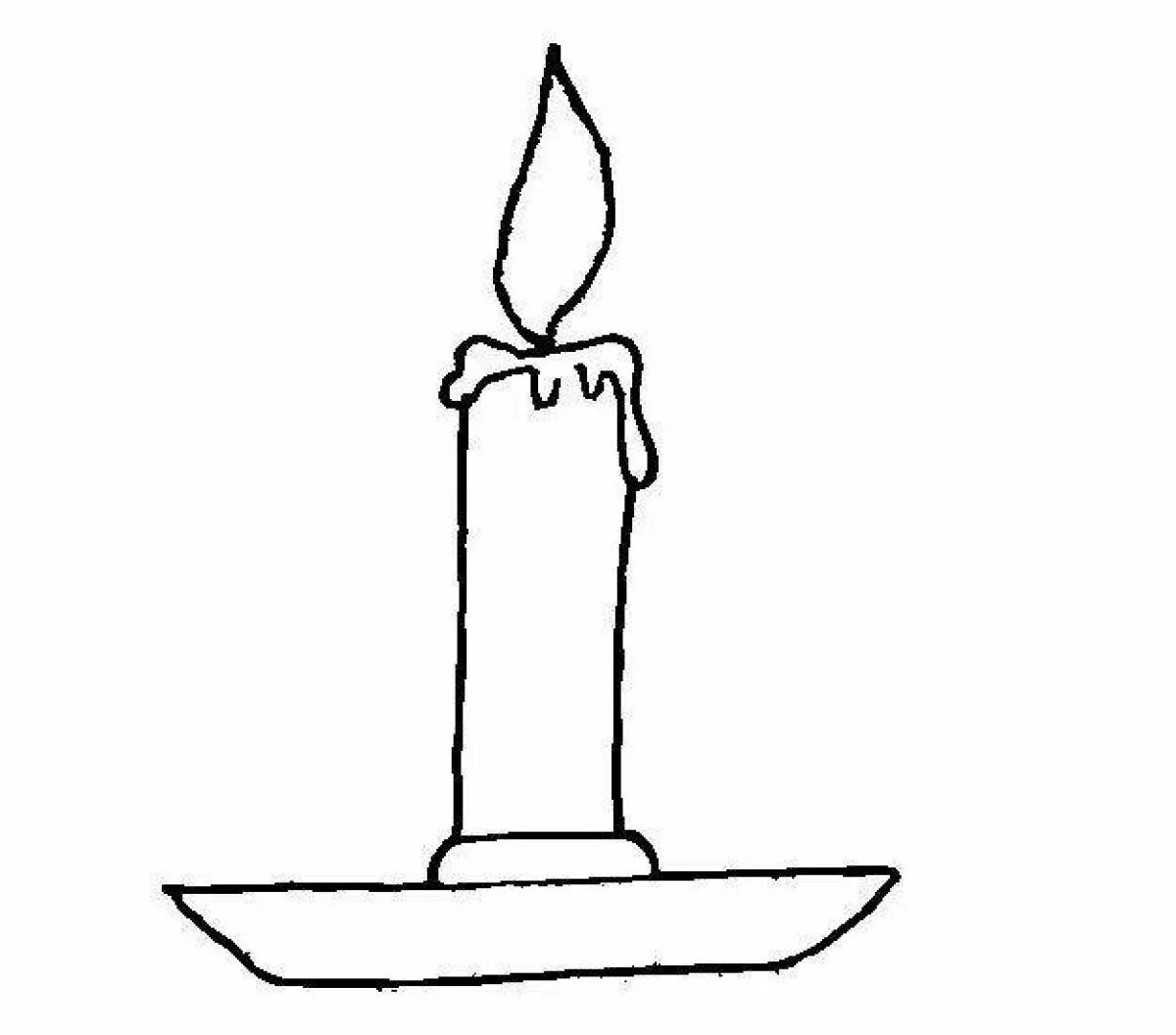 Свеча раскраска для детей. Свечка раскраска. Свеча трафарет. Рождественские свечи раскраска. Свеча карандашом.