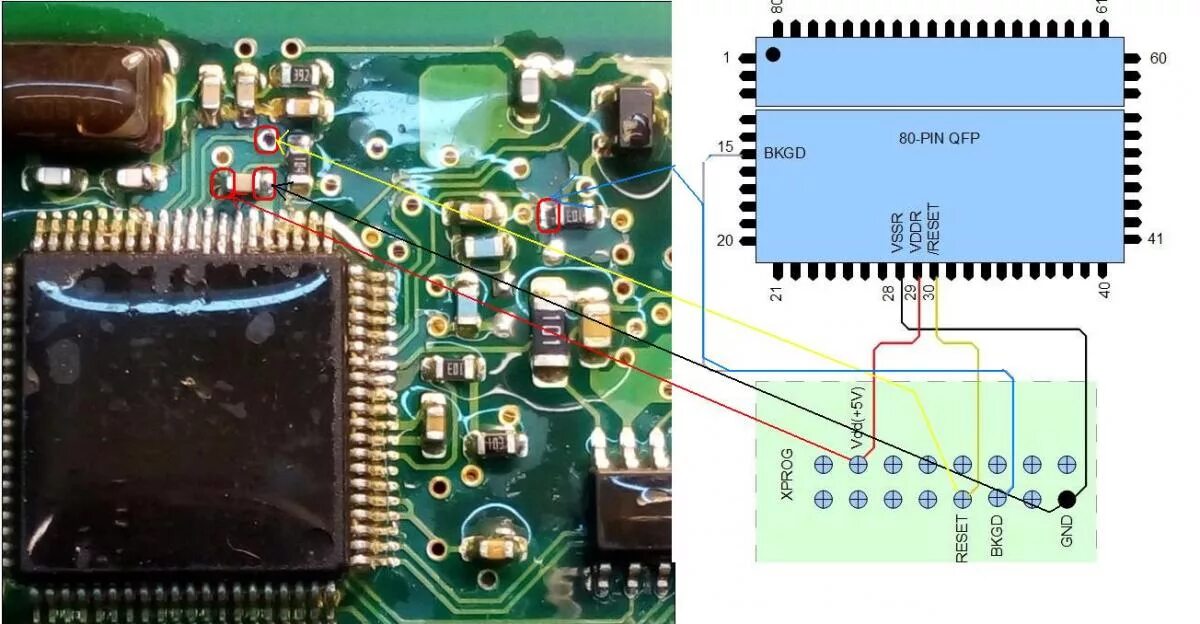 912dg128 точки подключения MC68HC912DG128-vvdi-prog-5  Official Blog
