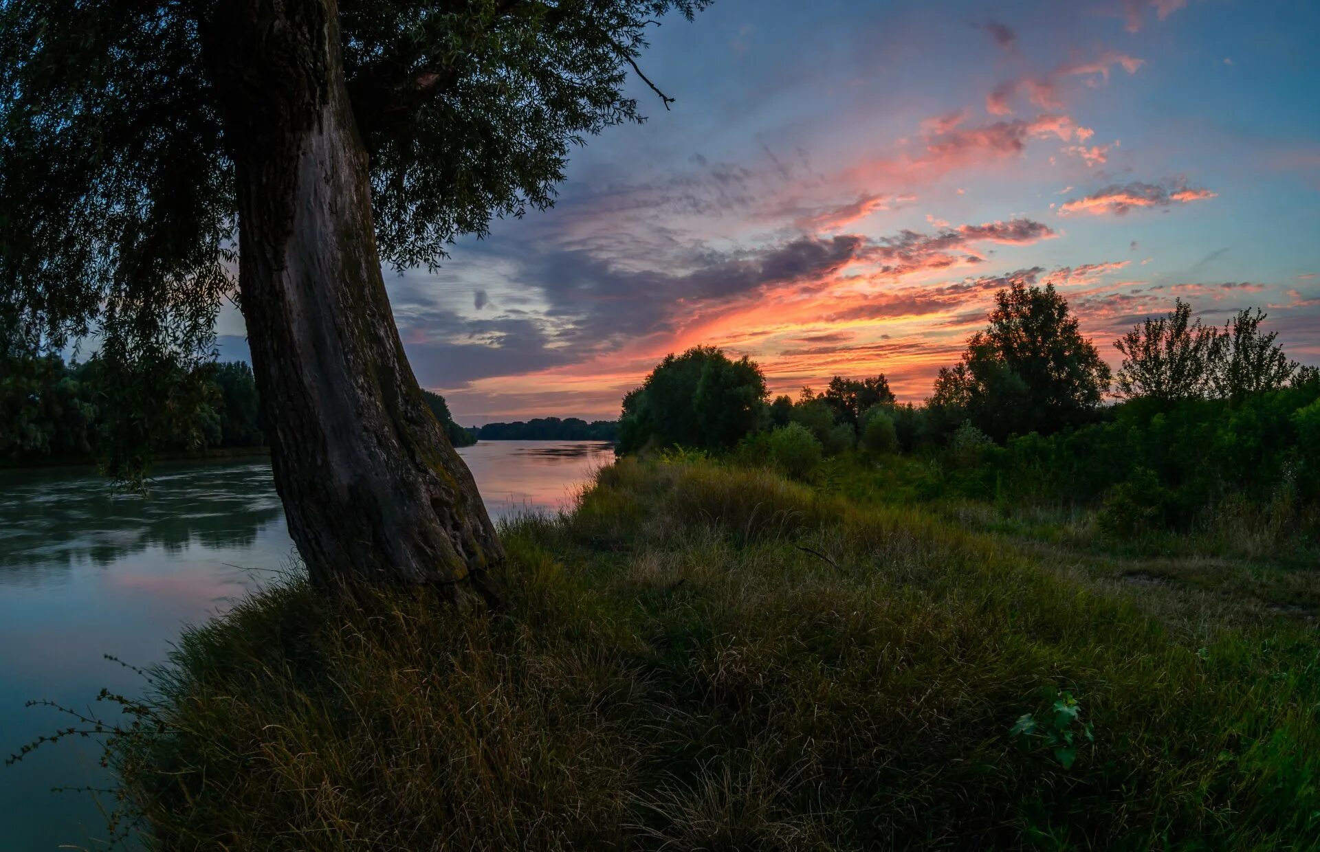 Среднерусская Заря. Пейзаж. Пейзажи России. Природа вечер.