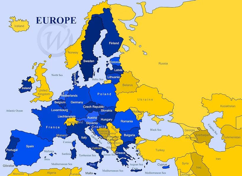 Eu pdf. European Union Map.