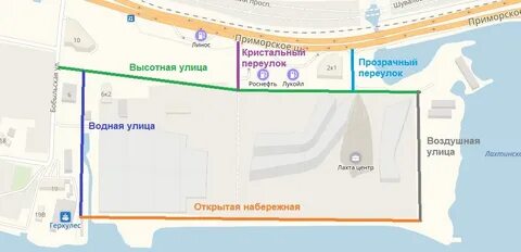 Лахта на карте спб