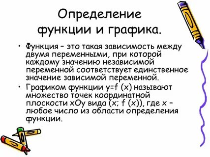 Множество значений независимой переменной называется