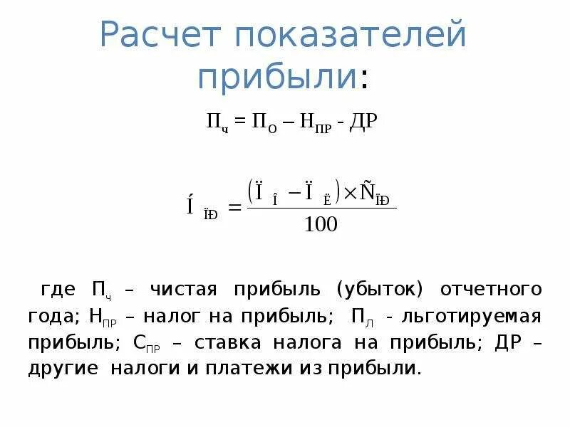 Как посчитать процент прибыли